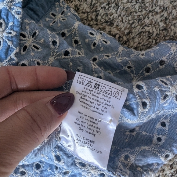 Sezane Erina Shirt in Blue/Ecru - Picture 15 of 15